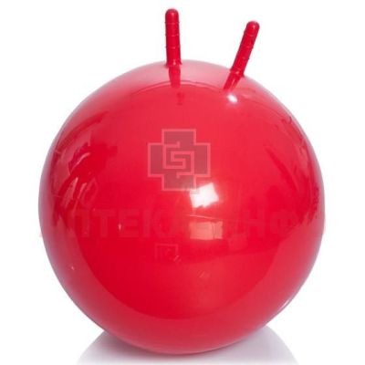 Мяч М-355 д/занятий лечебной физкультурой (с рожками, с насосом, 55см., красный) Yi Shuen Plastic/Тайвань