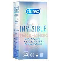 Презерватив DUREX Invisible XXL №12 Reckitt Benckiser Healthcare/Великобритания/Тайланд