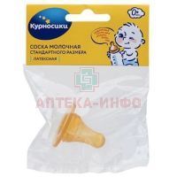 Соска КУРНОСИКИ 12131 латекс. медленный поток с рожд. Zenith Infant Products Co/Таиланд