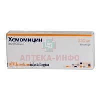 Хемомицин капс. 250мг №6 Hemofarm A.D./Сербия