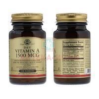Солгар Сухой витамин А 1500мкг таб. 370мг №100 Solgar Vitamin and Herb/США