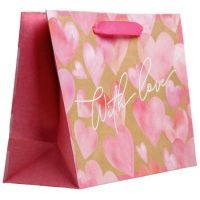 Пакет крафтовый "With love", 23х18х10см 1шт
