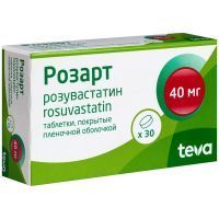 Розарт таб. п/пл. об. 40мг №30 Teva Pharma S.L.U./Испания