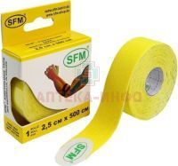 Лента SFM-PLASTER 2,5см х 500см кинезиологическая на хлоп. основе (желт.) SFM Hospital Products/Германия