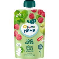 Пюре ФРУТОНЯНЯ яблоко/малина/мелисса 90г Прогресс