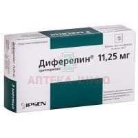 Диферелин фл.(лиоф. д/сусп. для в/м введ. пролонг.) 11,25мг №1 + р-ль Ipsen Pharma Biotech/Франция