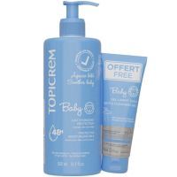 Набор косметический Топикрем (TOPICREM) BABY Защитное увлажняющее молочко 500мл + Нежный очищающий гель 75мл Laboratoires Nigy/Франция