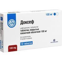 Доксеф таб. п/пл. об. 100мг №10 Lupin/Индия
