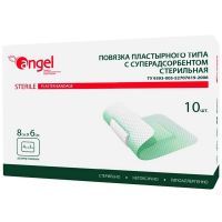 Повязка пластырная суперабсорбирующая д/ран 8 х 6см №10 Эвтекс