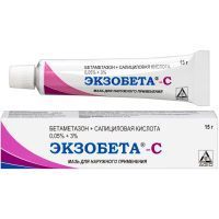 Экзобета-С туба(мазь д/наружн. прим.) 0,05% + 3% 15г №1 Agio Pharmaceuticals/Индия