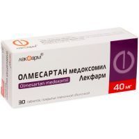 Олмесартан медоксомил Лекфарм таб. п/пл. об. 40мг №30 Лекфарм/Беларусь