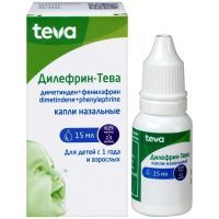 Дилефрин-Тева фл.(капли назальн.) 0,25+2,5мг 15мл №1 Рубикон/Россия