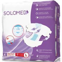 Подгузники для взрослых SOLOMED Premium Large №10 Фламинго/Россия