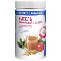 Кисель Pharma витаминный с железом 400г (банка) Леовит Hyтрио/Россия