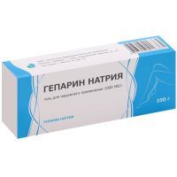 Гепарин натрия туба(гель д/наружн. прим.) 1000ME/г 100г Тульская ФФ/Россия