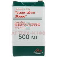 Гемцитабин-Эбеве фл.(конц. д/приг. р-ра д/инф.) 10мг/мл 50мл Fareva Unterach/Австрия