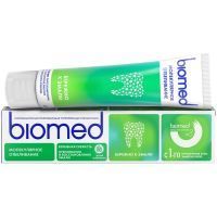 Зубная паста Biomed HEALTHYWHITE Взрывная свежесть отбеливание и восстановление эмали Свежий огурец и мята 65г Органик Фармасьютикалз