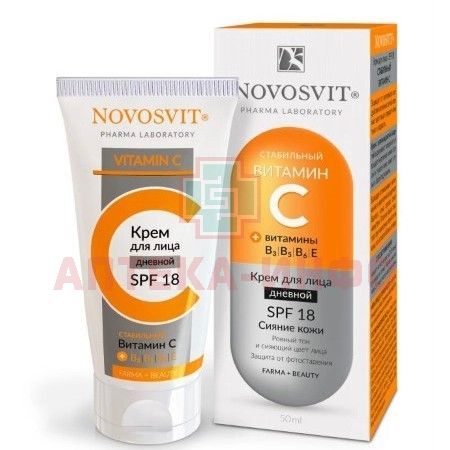 Крем NOVOSVIT д/лица Стабильный вит. С SPF-18 50мл Народные промыслы/Россия Крем NOVOSVIT д/лица Стабильный вит. С SPF-18 50мл Народные промыслы/Россия