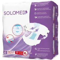 Подгузники для взрослых SOLOMED Premium Extra Large №10 Фламинго/Россия
