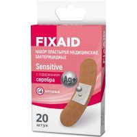 Лейкопластырь бактерицидный ФИКСЭЙД СЕНСИТИВ набор с серебром 72х19мм №20 ЛСЭЗ НордеПласт/Латвия