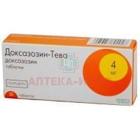 Доксазозин-Тева таб. 4мг №30 Teva Pharmaceutical Works Private/Венгрия