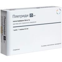 Плегриди шприц(р-р д/п/к введ.) 125мкг/0,5мл 0,5мл №2 Vetter Pharma-Fertigung/Германия/Biogen/Дания