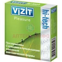 Презерватив VIZIT Hi-Tech Pleasure (с конт. кольцами и пупыр.) №3 CPR Productions und Vertriebs/Германия