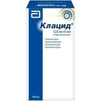 Клацид фл.(гран. д/приг. сусп. д/приема внутрь) 125мг/5мл 70,48г №1 AbbVie S.r.l/Италия