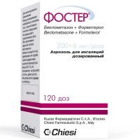 Фостер бал.(аэр. д/ингал. дозир.) 200мкг+6мкг/доза 120доз №1 Chiesi Farmaceutici/Италия