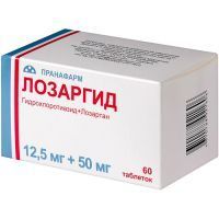 Лозаргид таб. п/пл. об. 12,5мг+50мг №60 Пранафарм