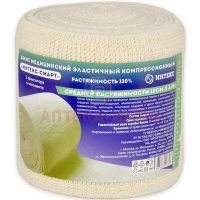 Бинт ИНТЕКС-СМАРТ эласт. средней раст. 2 фиксатора 3,5мх10см Интертекстиль