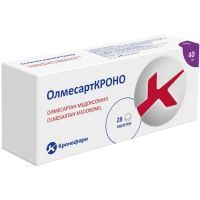Олмесарткроно таб. п/пл. об. 40мг №28 Канонфарма Продакшн/Россия