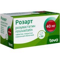 Розарт таб. п/пл. об. 40мг №90 Teva Pharma S.L.U./Испания
