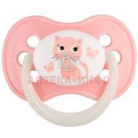 Соска-пустышка CANPOL BABIES латекс. кругл. "Animals" (0-6мес.) (арт. 22/593 ) роз. Canpol Babies/Польша