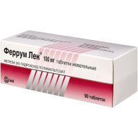 Феррум Лек таб. жев. 100мг №90 (блистеры) Novartis Pharmaceutical Manufacturing/Словения/Lek/Словения