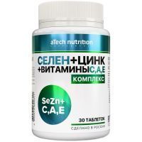 ATECH NUTRITION Селен+цинк+вит. С,А,Е таб. №30 Арсенал атлета/Россия