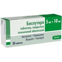 Бислутара таб. п/пл. об. 5мг + 10мг №30 КРКА/Словения