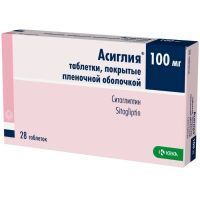 Асиглия таб. п/пл. об. 100мг №28 Laurus Labs Limited/Индия/KRKA/Словения
