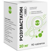 Розувастатин АВВА таб. п/пл. об. 20мг №90 АВВА РУС/Россия