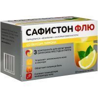 Сафистон Флю пак.(пор. д/приг. р-ра д/приема внутрь) 4,95г №10 (лимон-мед) Озон