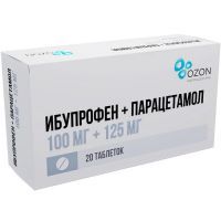 Ибупрофен+Парацетамол таб. дисперг. д/детей 100мг+125мг №20 Озон/Россия