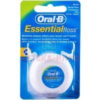 Зубная нить ORAL-B Essential Floss 50м вощеная мятная Procter & Gamble Manufacturing/Германия