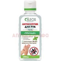 Средство д/рук антисептич. Мятный 100мл Олеос
