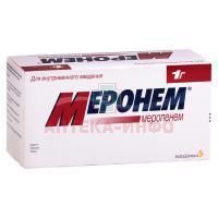 Меронем фл.(пор. д/р-ра д/ин. в/в) 1г №10 Sumitomo Dainippon Pharma/Япония/AstraZeneca/Великобритания