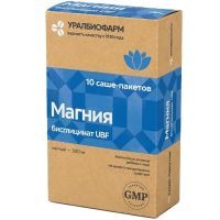 Магния бисциглинат UBF пак.-саше(пор.) 7г №10 Уралбиофарм/Россия