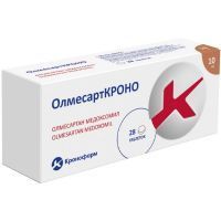 Олмесарткроно таб. п/пл. об. 10мг №28 Канонфарма Продакшн/Россия