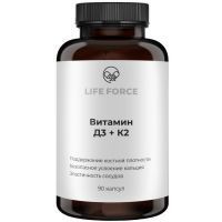 LIFE FORCE DOUBLE EFFECT Витамин Д3+К2 капс. 450мг №90 Эндорфин
