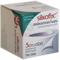 Лейкопластырь Silkofix ткан. 5х500см (бел.) Бергус/Россия