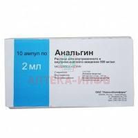 Анальгин амп.(р-р д/в/в и в/м введ.) 500мг/мл 2мл №10 Новосибхимфарм/Россия