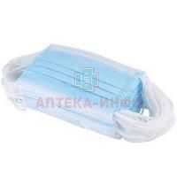 Маска медицинская трехслойная неткан. 17,5 х 9,5см №50 Anhui Guohong Industrial & Trading/Китай